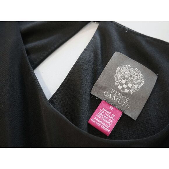 Vince Camuto Women's Ruched Bodycon Dress Black Size 12 - Picture 6 of 9